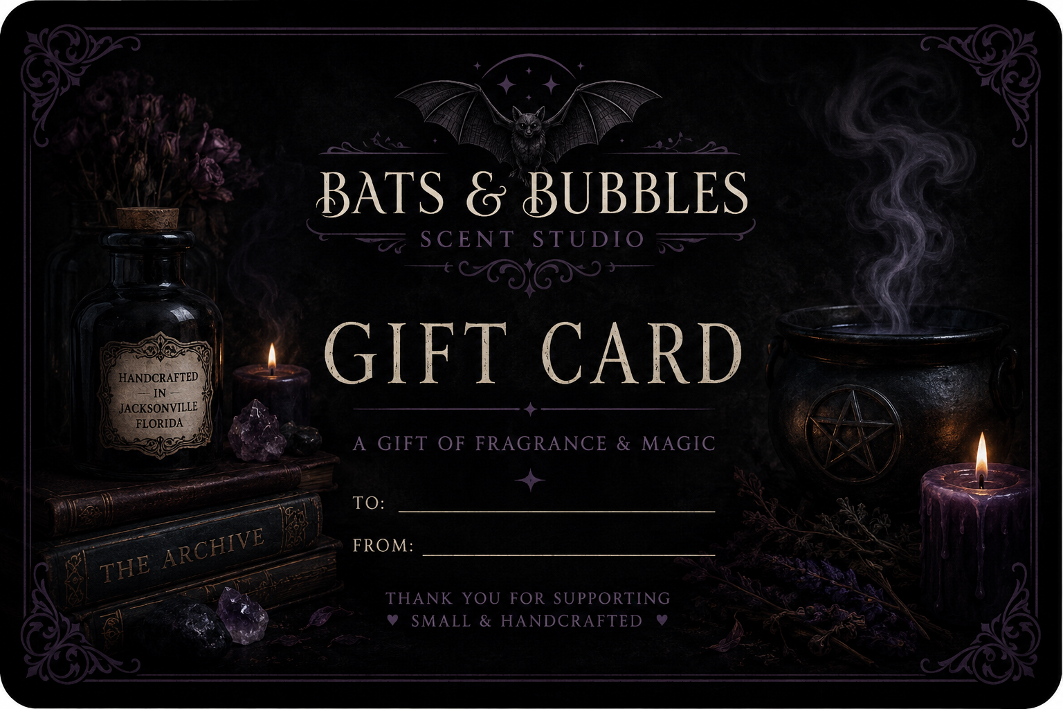 The Bats & Bubbles Scents Gift Card