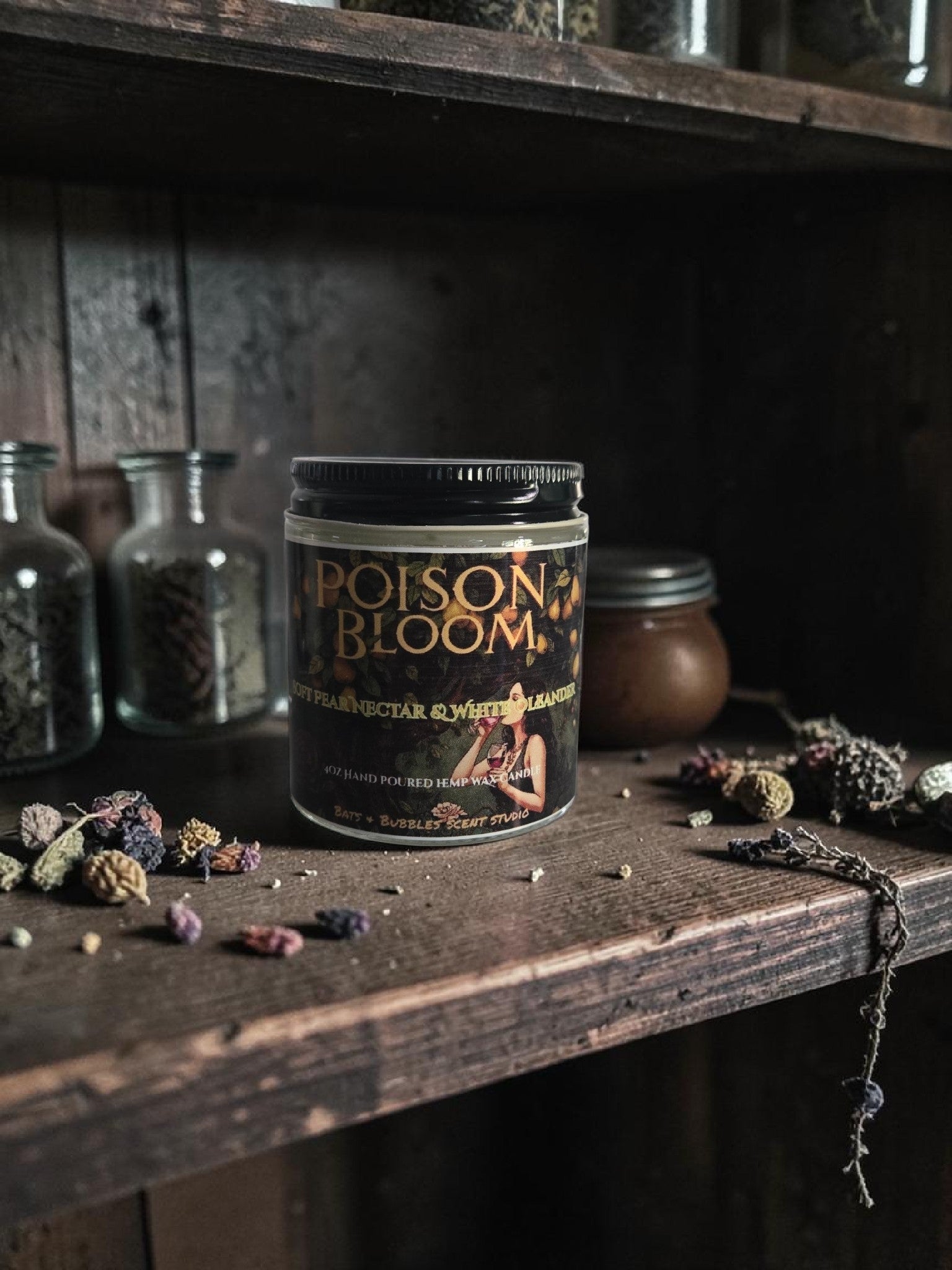 Poison Bloom Hemp Wax Candle 4oz