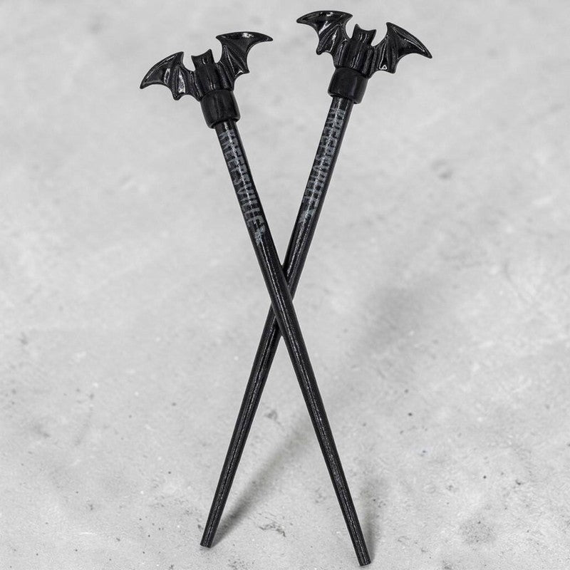 Black Bat Hair Sticks