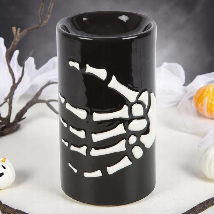 Skeleton Hand Ceramic Tealight Burner | Gothic Halloween Decor