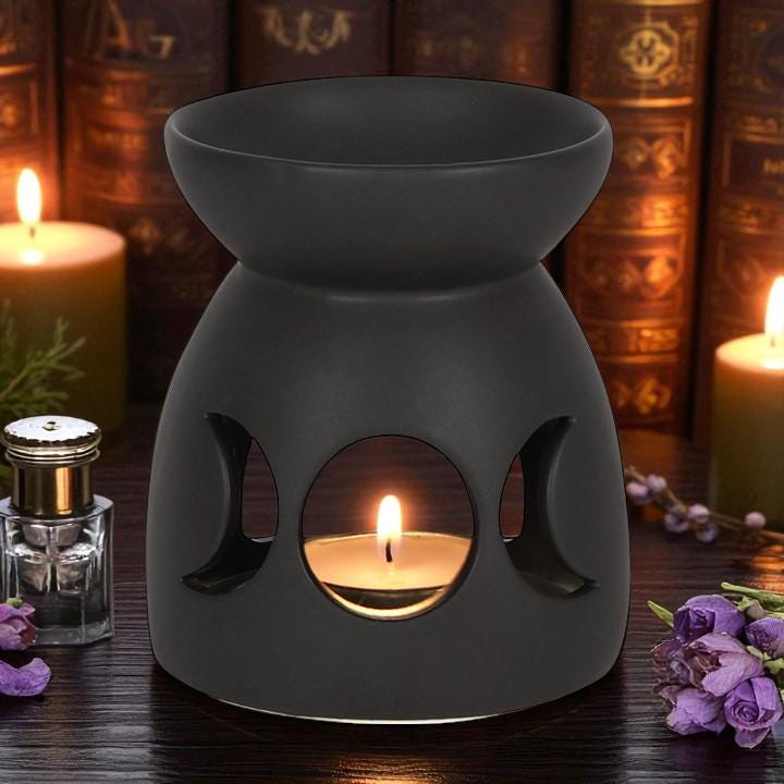 Triple Moon Ceramic Wax Melt and Oil Warmer