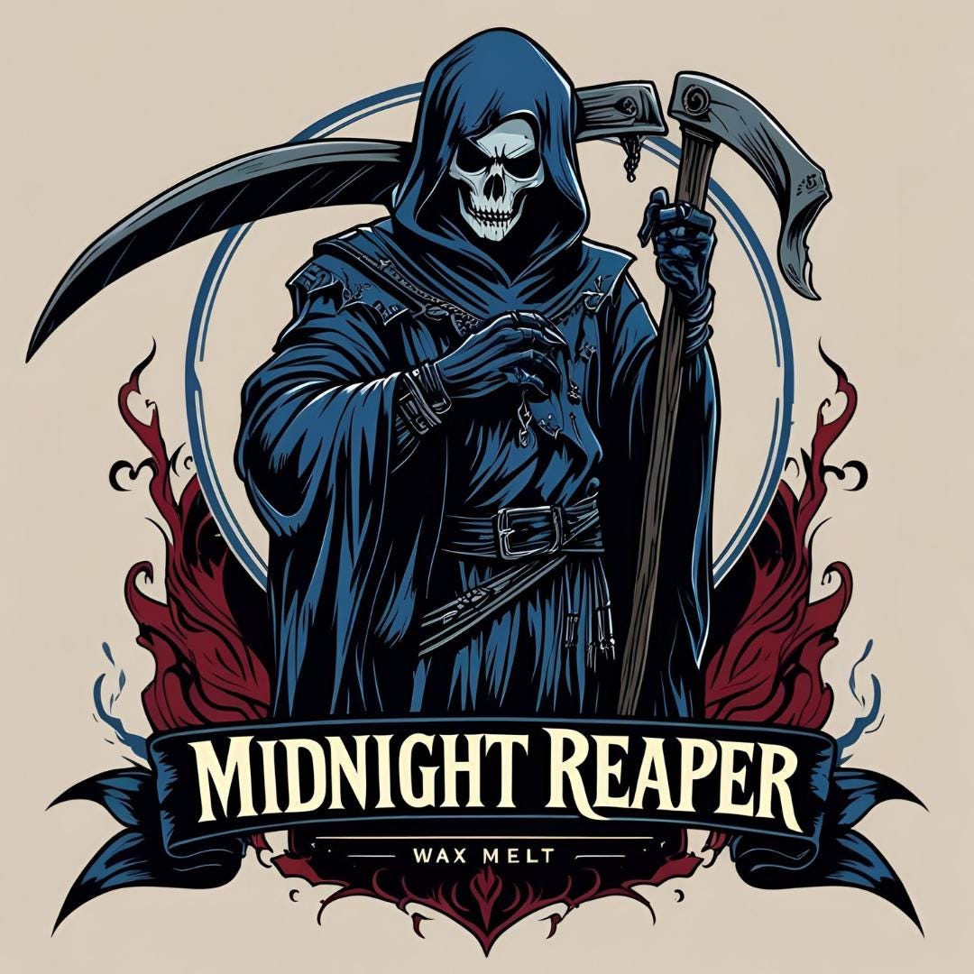 Midnight Reaper Wax Melt | Bergamot + Marine Woods + Musk | Dark Nightfall Cologne Scent