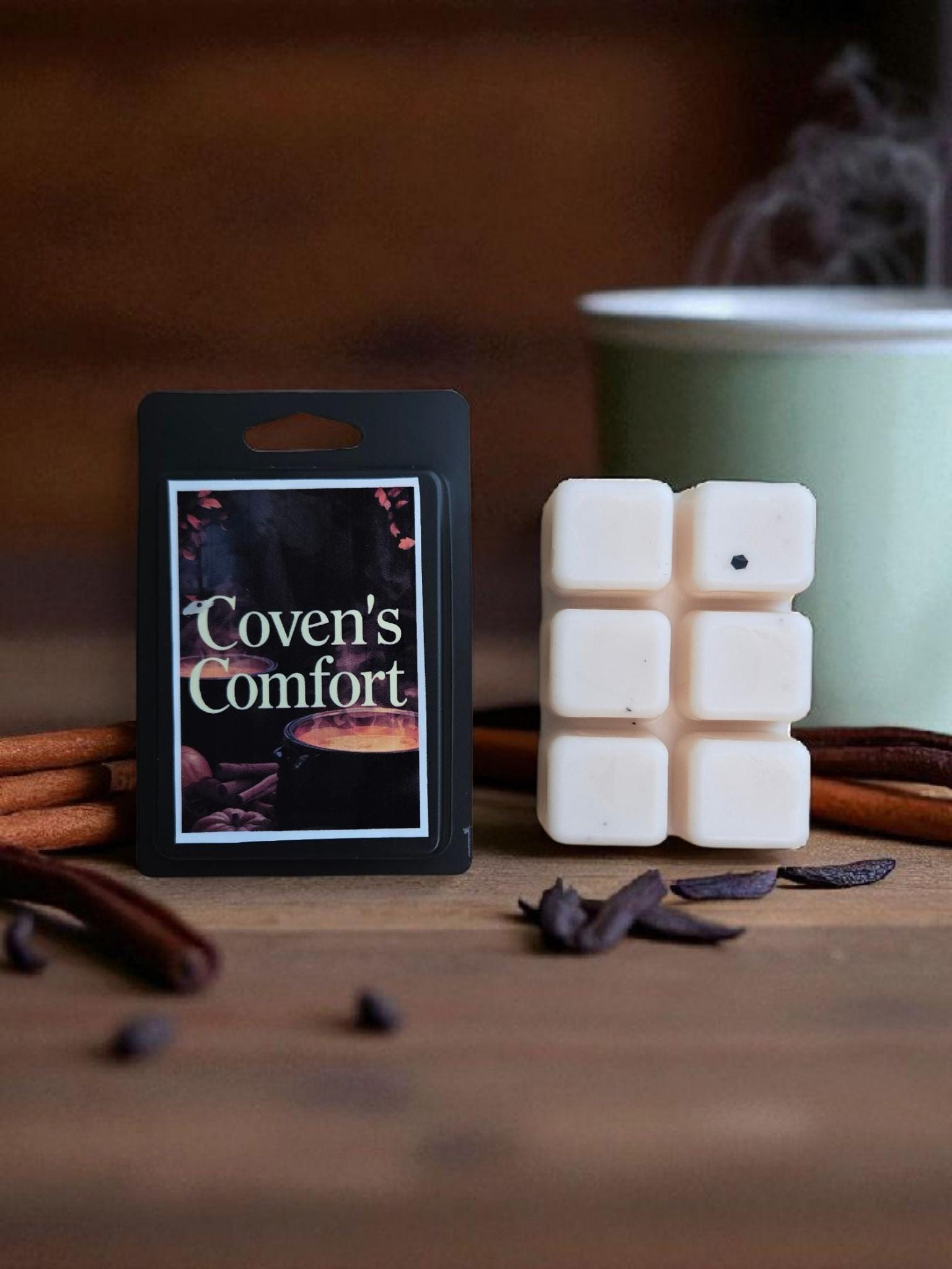 Coven’s Comfort Wax Melt | Cinnamon + Vanilla + Dark Woods | Witchy Warm Scent