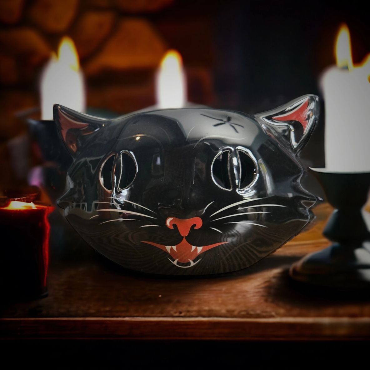 Vintage Black Cat Tealight Wax Burner