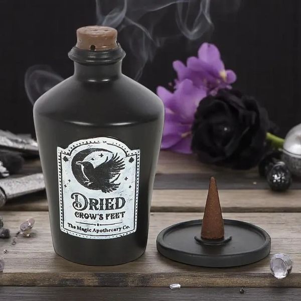Dried Crow’s Feet Incense Cone Holder