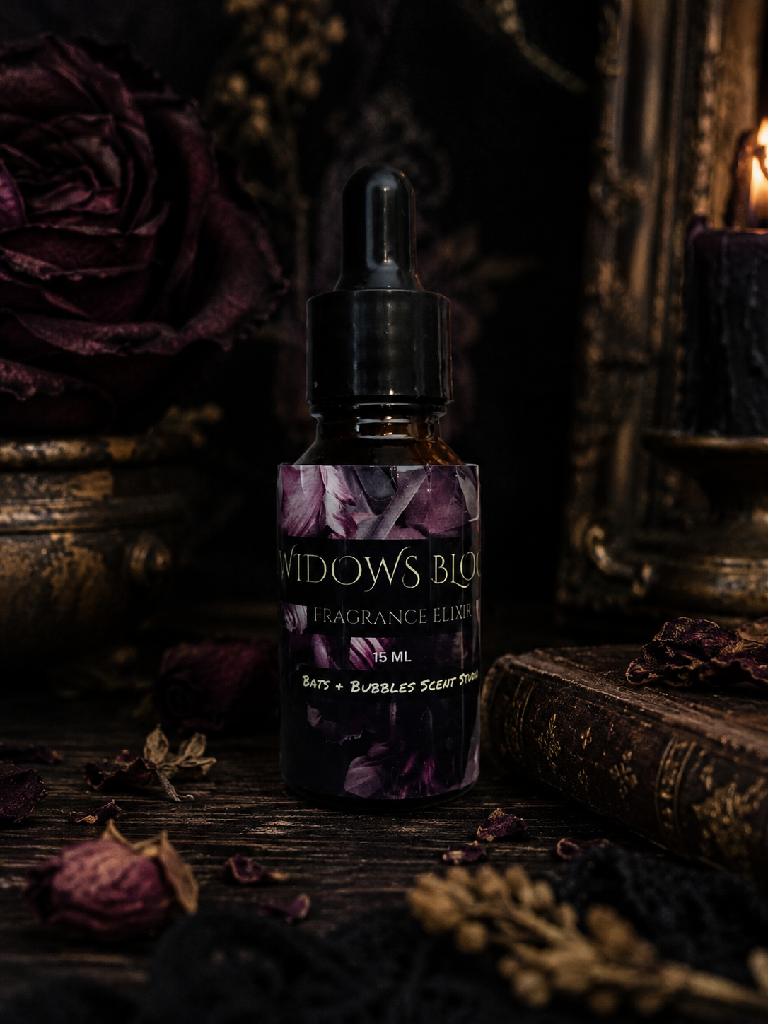 Widow’s Bloom Fragrance Elixir - Dark Plum • Violet • Moody Florals