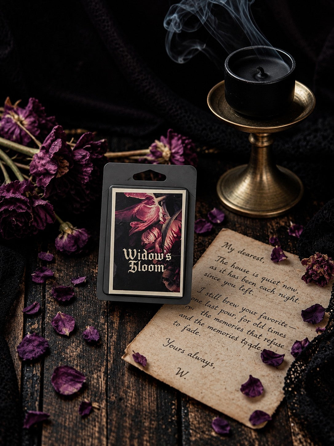 Widows Bloom Wax melt | Dark Plum • Violet • Moody Florals